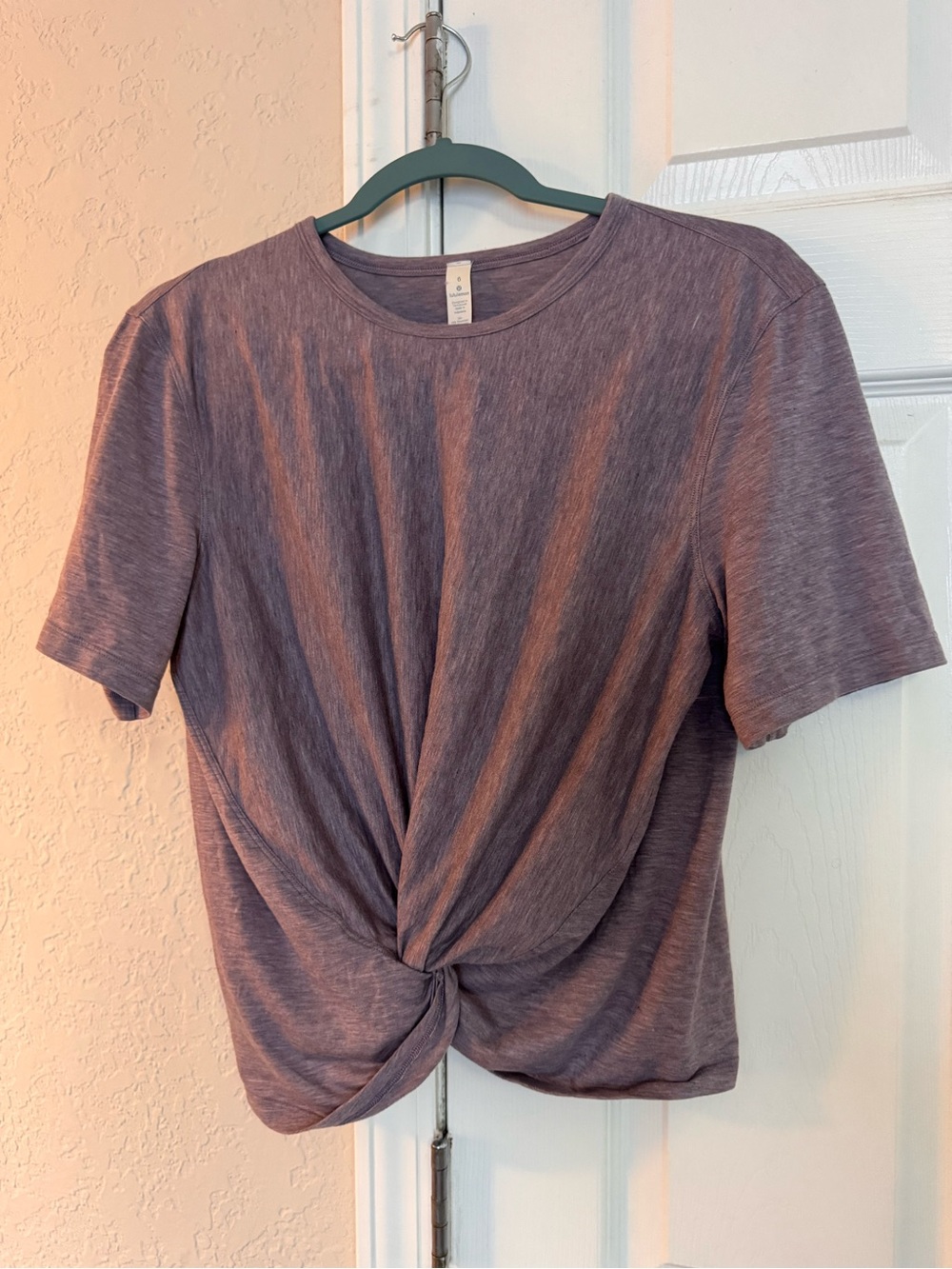 Lululemon Knot Front Short Sleeve Top - Purple